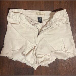 Rewash Size 26 Distressed White Jean Shorts